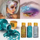VERONNI Mermaid Scales Stage Makeup Sequins Face Body Lotion Glitter Eye Shadow Colorful Polarized Children's Performance