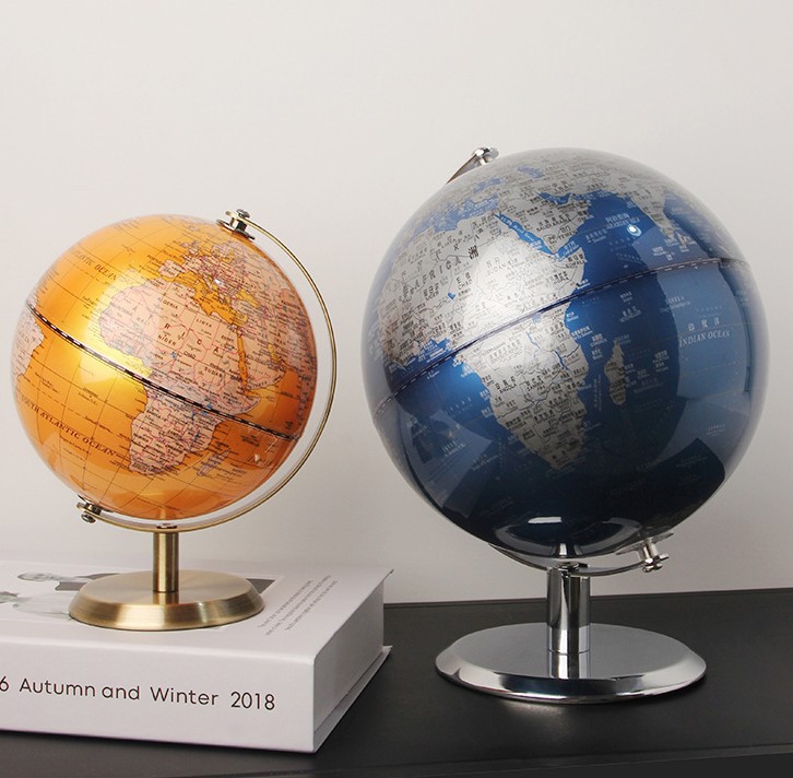 Modern light luxury high-end globe decoration wine cabinet office study desktop hallway living room home soft decoration