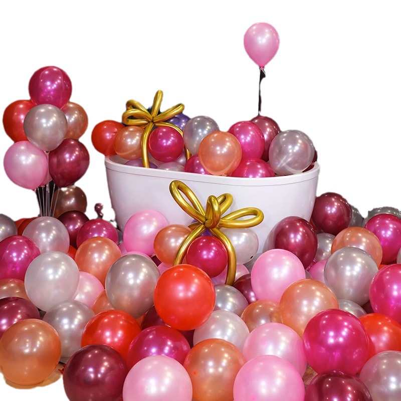 Cross-border 10 inch 2.2g pearlescent balloon birthday party decoration round balloon wedding wedding scene layout wholesale