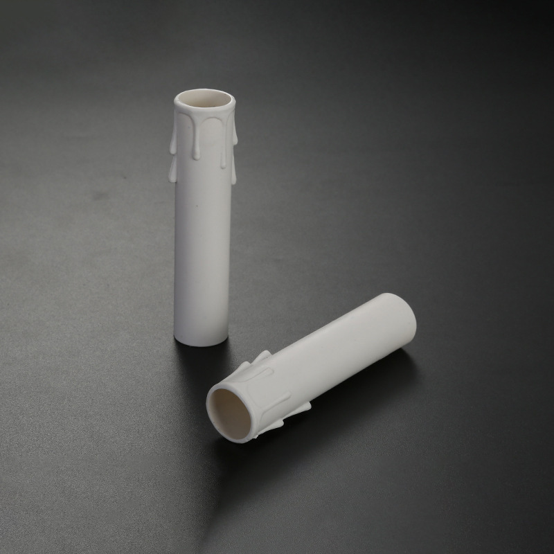 Factory wholesale plastic candle tube strictly selected PP material Milky White tear candle chandelier accessories tear tube in stock