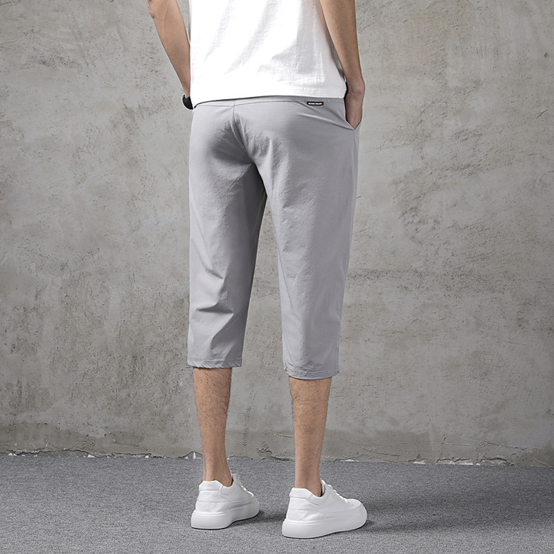 Shorts Men's Capri Pants Men's Summer Sports Pants Quick-drying Trendy Spring Ice Silk Pants Casual Pants Fat Loose Wholesale