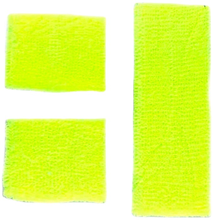 Retro 1980s Fluorescent Color Prom Party Decoration disco Sport Wristband Headband Set