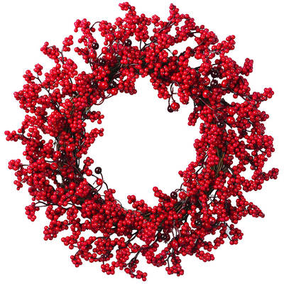 New simulation red fruit wreath rich fruit Holly fruit berry wreath Christmas tree ornaments Amazon Christmas supplies