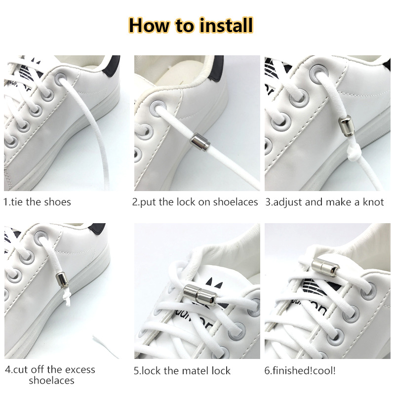 Lazy shoelace buckle set metal polyester shoelace free shoelace metal buckle capsule buckle round rope wholesale
