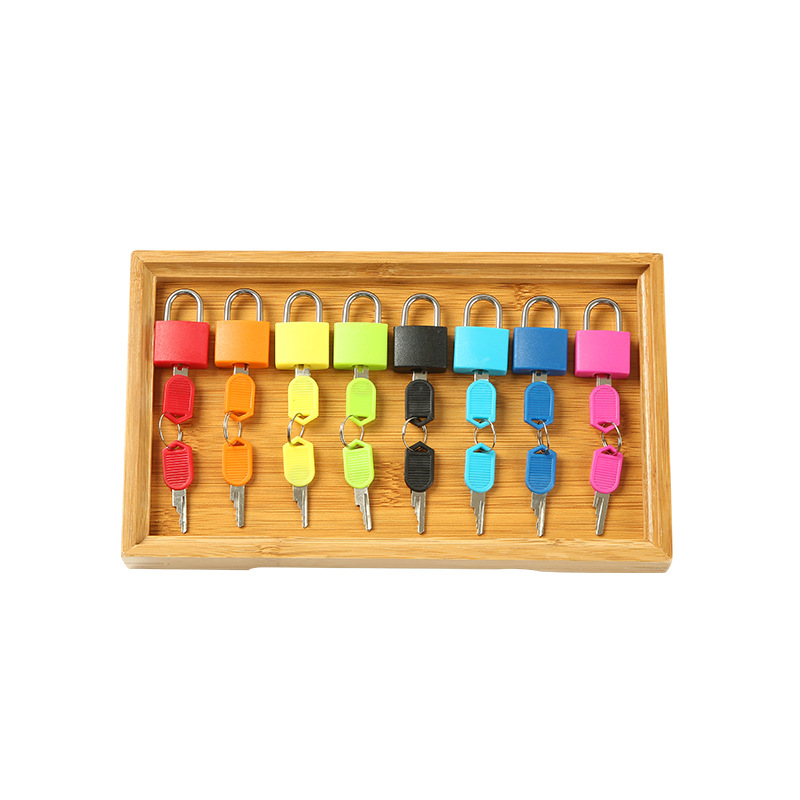Montessori teaching aids colorful small lock learning unlocking game children's early education Montessori key lock sensory toys