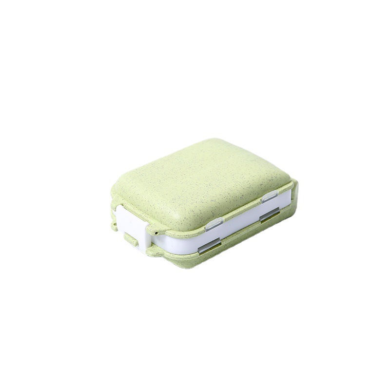 Double-Layer 8-compartment folding storage medicine box portable sealed dustproof storage box weekly medicine pill box spot wholesale