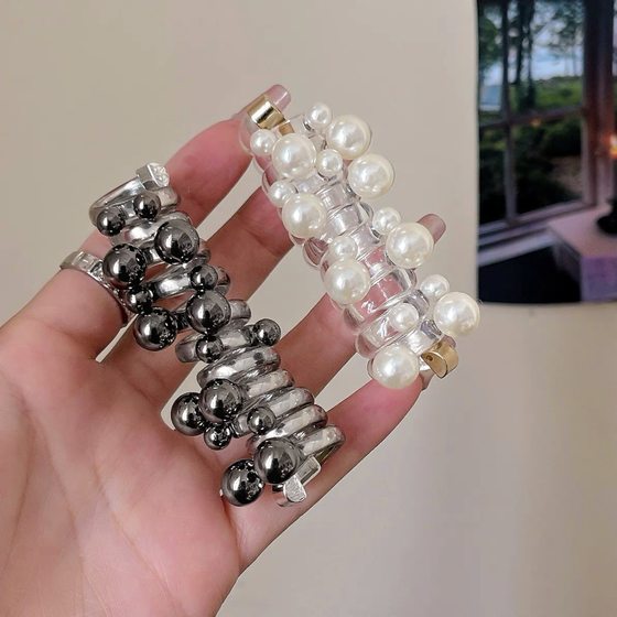 Cross-border Braided Hair Phone Line Hair Ring Pearl Straight Hair Braided Artifact for Women High Pony Tail Bubble Braided Hair Rope Hair Accessories