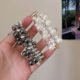 Cross-border Braided Hair Phone Line Hair Ring Pearl Straight Hair Braided Artifact for Women High Pony Tail Bubble Braided Hair Rope Hair Accessories