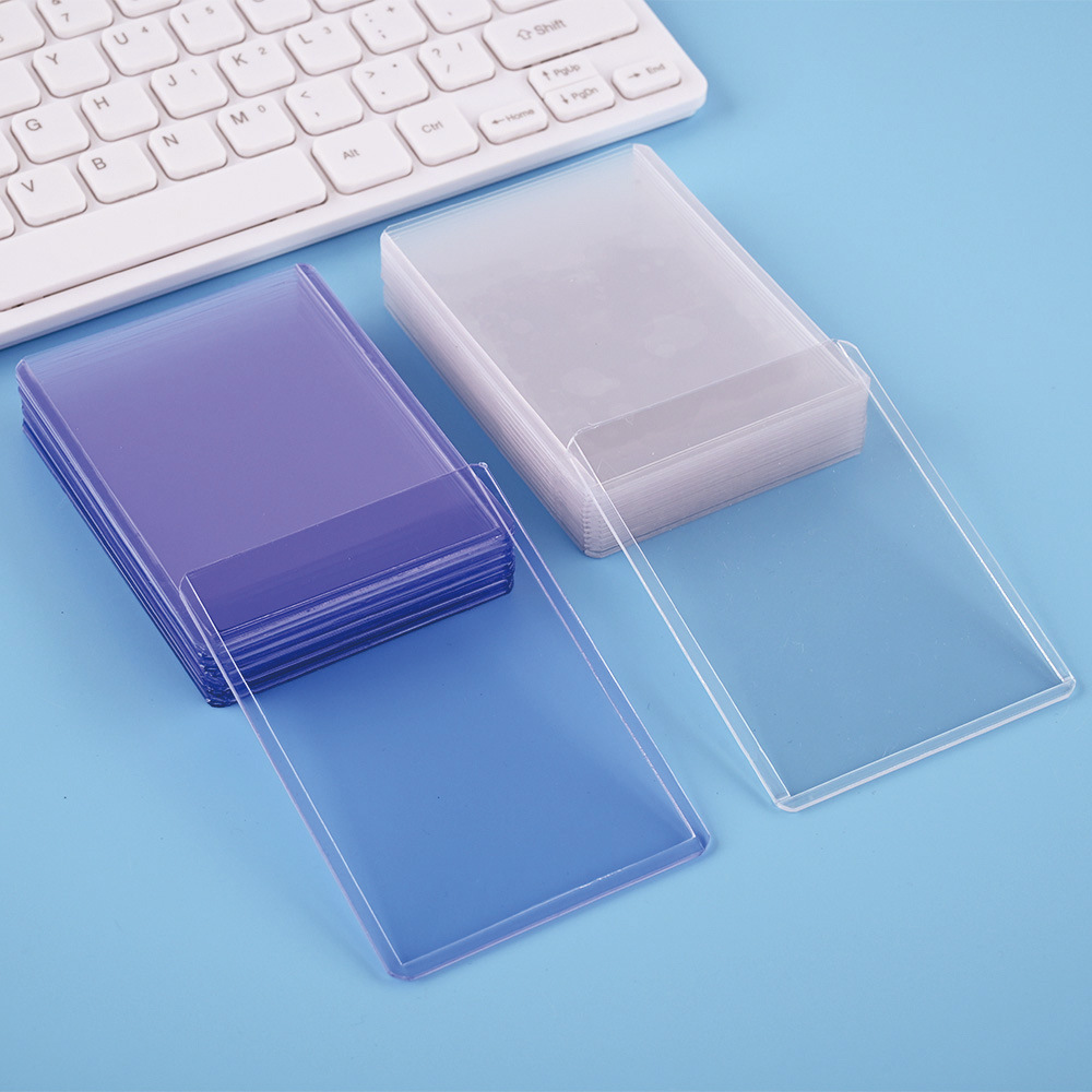 Huangting wholesale 35PT card holder small card hard card cover film b8 transparent PVC goo card one-piece edge card cover card film plastic