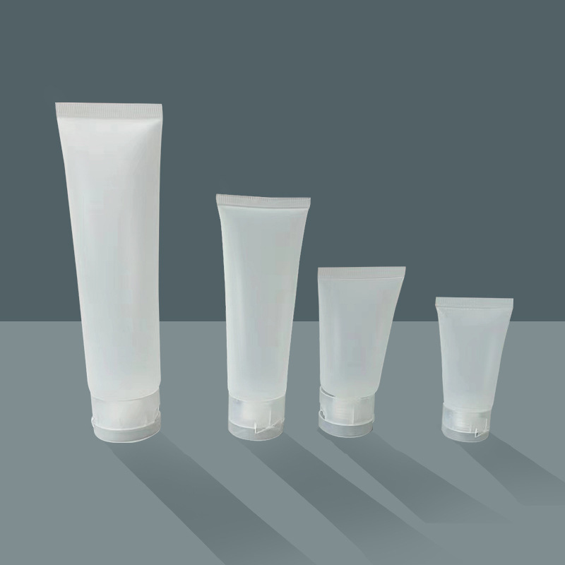 Cosmetic hose sub-packaging facial cleanser lotion flip frosted transparent extrusion offset printing cosmetic bottle packaging packaging material