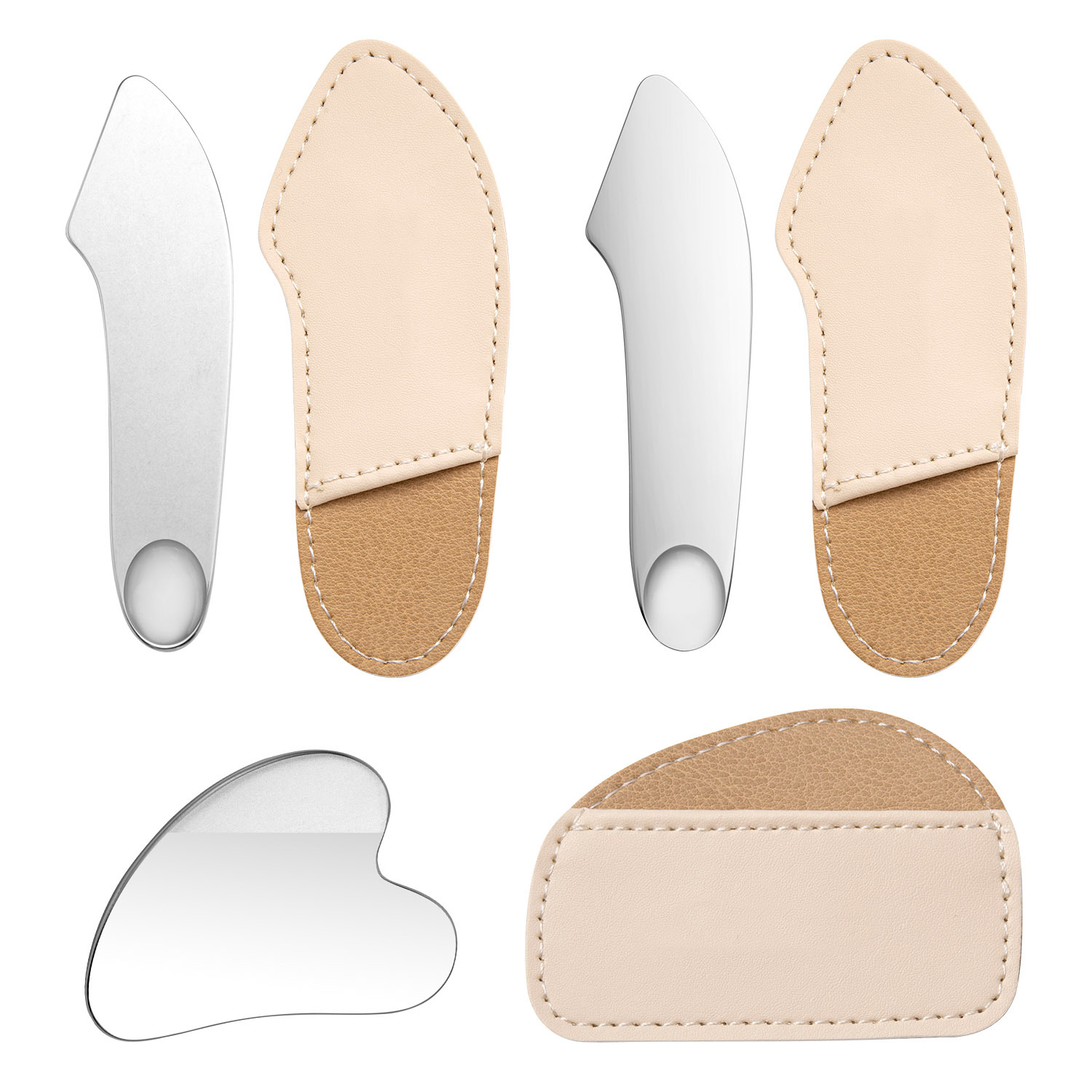 New foundation shovel palette stick stainless steel foundation liquid scraper double head foundation mask scraper palette makeup tool