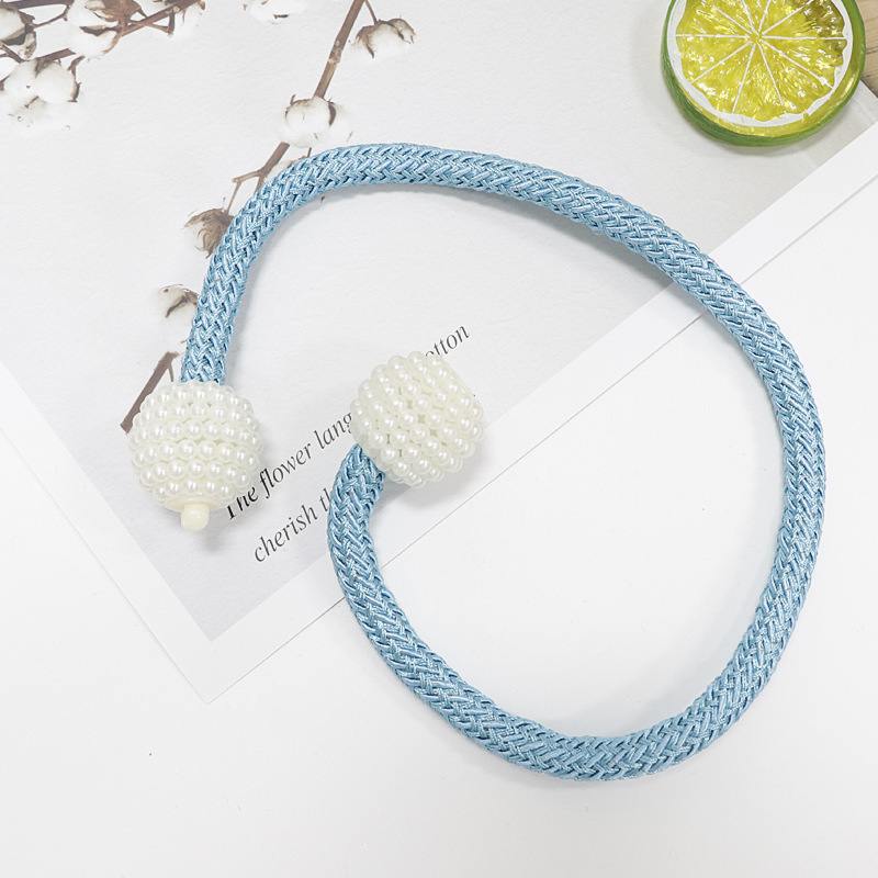 Factory spot a pair of pearl buckle creative curtain buckle strap rope curtain accessories curtain strap