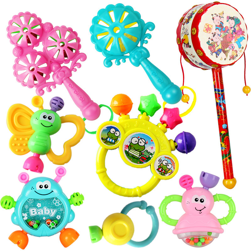 7-piece rattle set + safety rattle