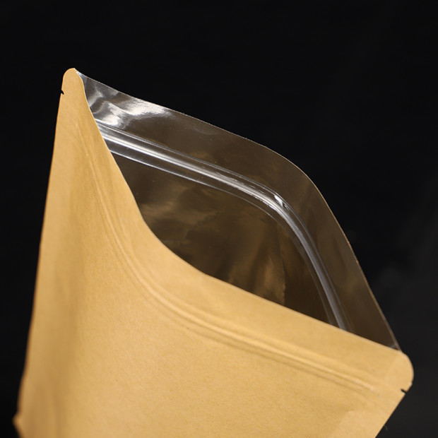 Kraft paper self-supporting self-sealing bag thickened sealed red jujube food packaging bag melon seed bag full set of samples
