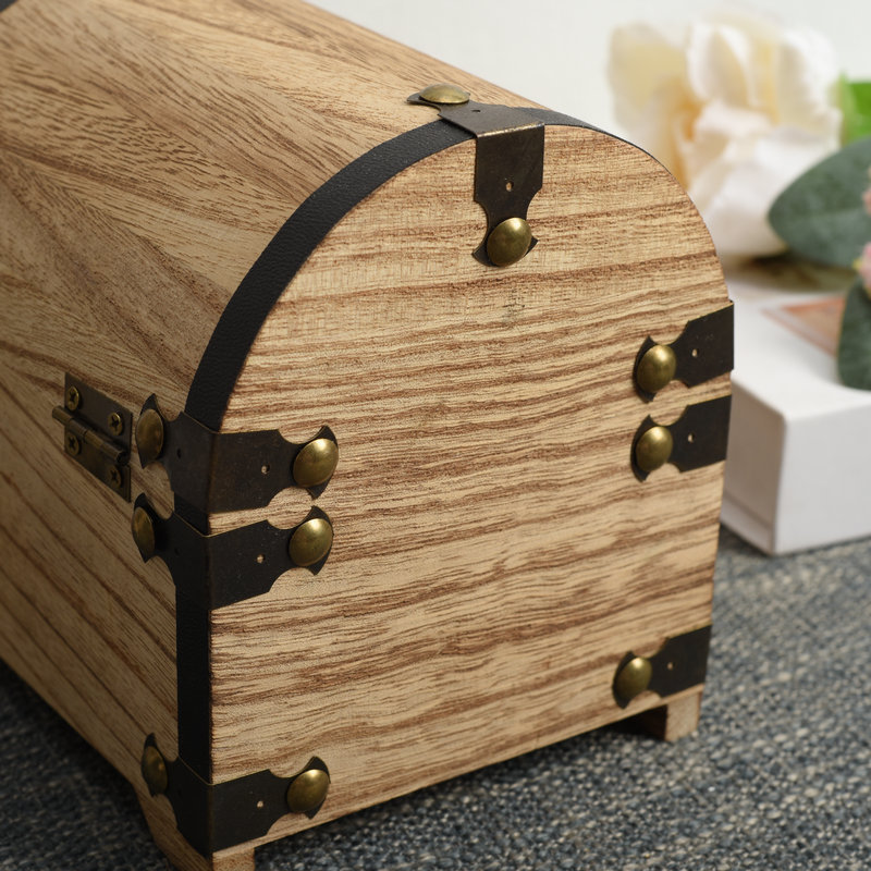 Wooden flip storage box tea jewelry gift packaging wooden box home desktop retro storage wooden box wholesale