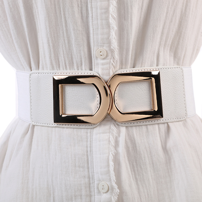 Factory wholesale ladies dress elastic thin belt new versatile fashion down jacket black waist belt