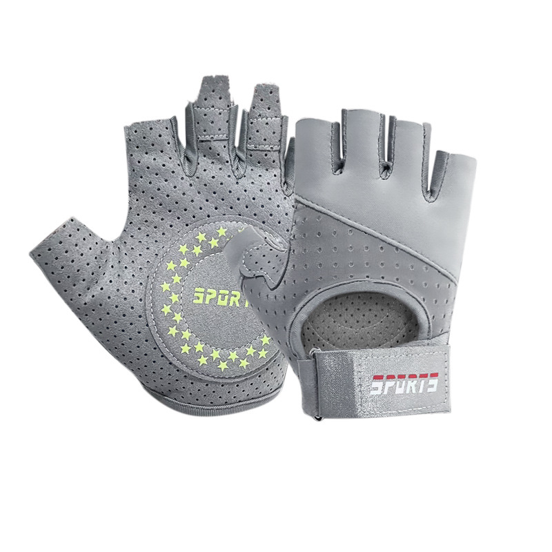 Four Seasons Thin Half-Finger Gloves Women's Barbell Yoga Fitness Gloves Cycling Gloves Outdoor Sports Gloves