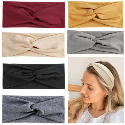 Amazon candy color cross hair band women sports headband yoga sweat-absorbent elastic turban headband fashion headwear