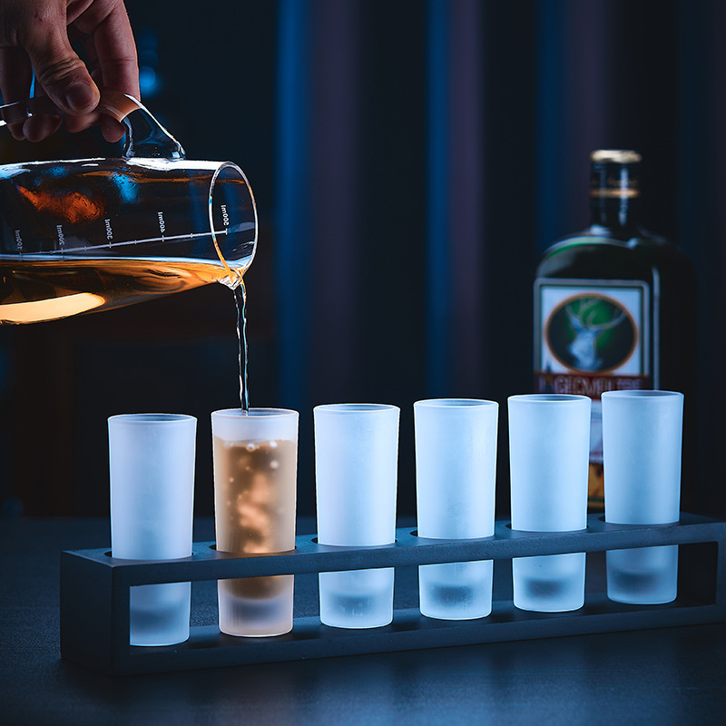 Creative bar cocktail bullet Cup 6 holes 12 holes Shot bamboo and wood cup holder acrylic cup holder