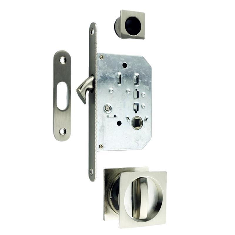 Sliding door lock European simple sliding door embedded sliding door lock embedded cabinet door balcony invisible door zinc alloy lock