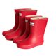Cross-border Hunter Children's rain boots mid-calf solid color boys' and girls' waterproof shoes flat rubber single rain boots