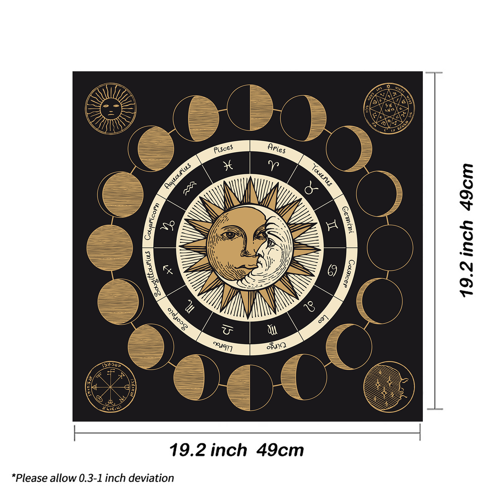 Tarot Tablecloth Tarot Tablecloth cloth pad Mandala life tree butterfly flower sea flannel Tablecloth