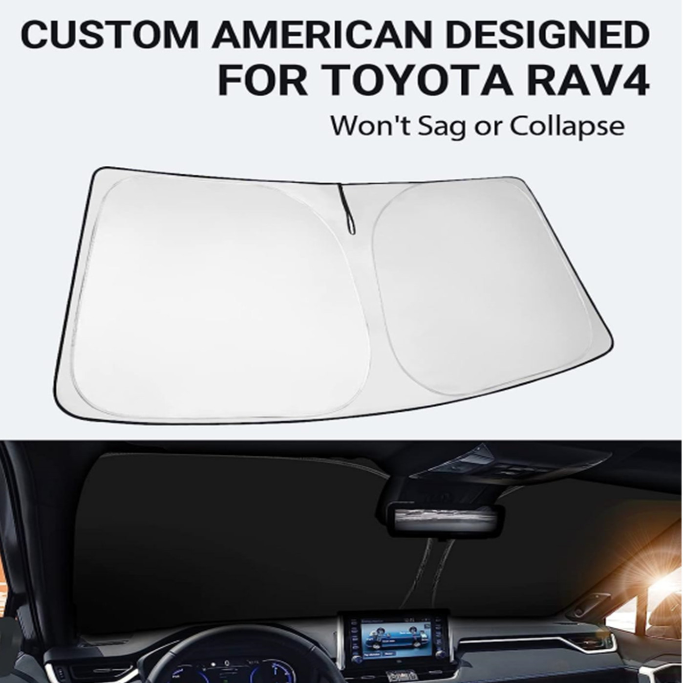 Front windshield sun visor foldable sun visor for Toyota rav4 cross-border car sun visor new accessories