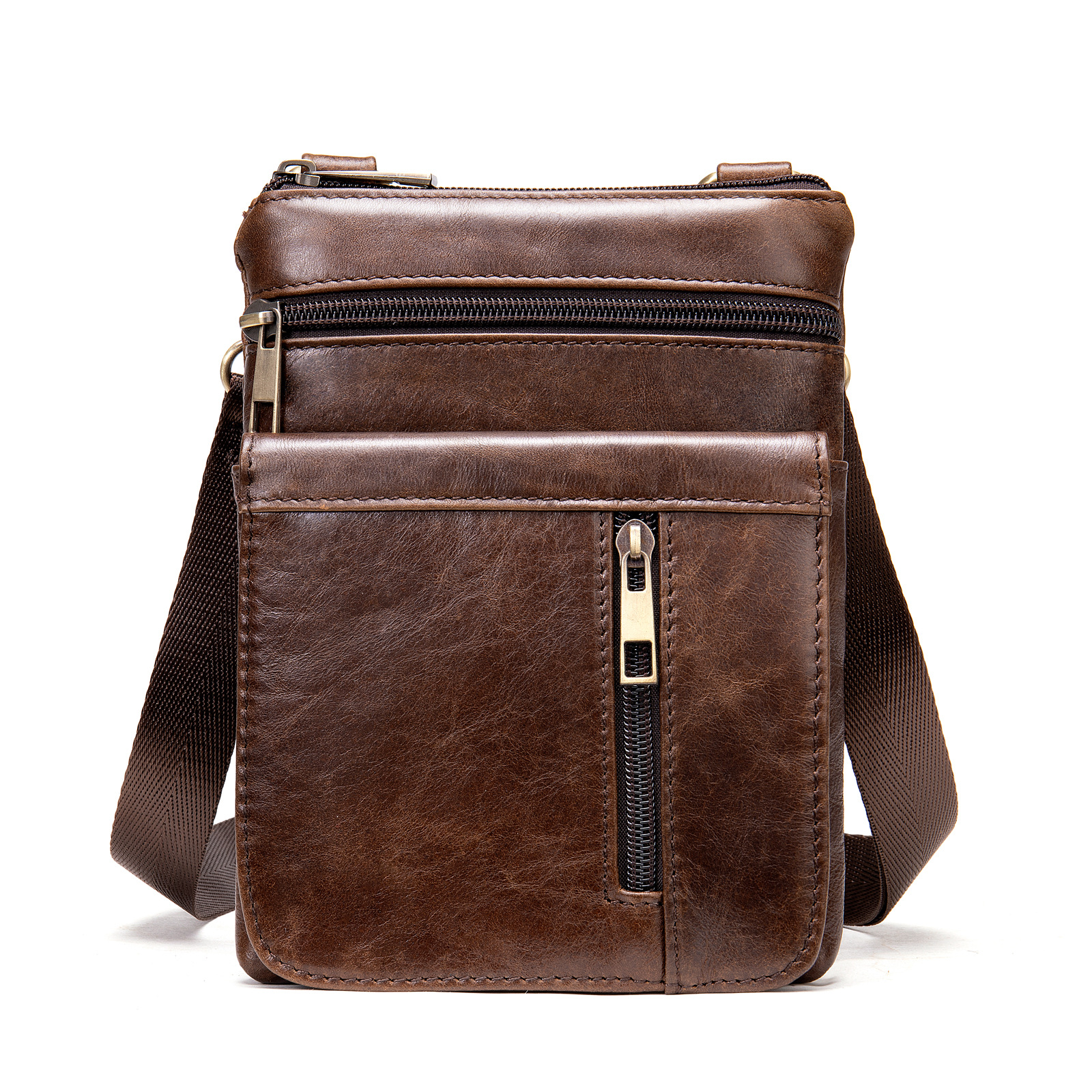 menbag Men's Shoulder Bag Genuine Leather Men's Bag Casual Small Bag Cowhide Shoulder Crossbody Leather Bag Men's Crossbody Bag