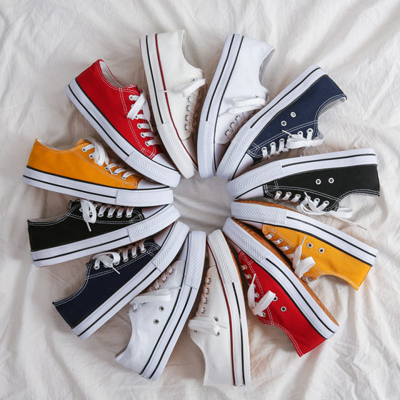 Spring Canvas Shoes Low-top Men's and Women's Shoes All-match Trendy Shoes Casual Large Size Board Shoes Men's Breathable Fashion Student Shoes Wholesale