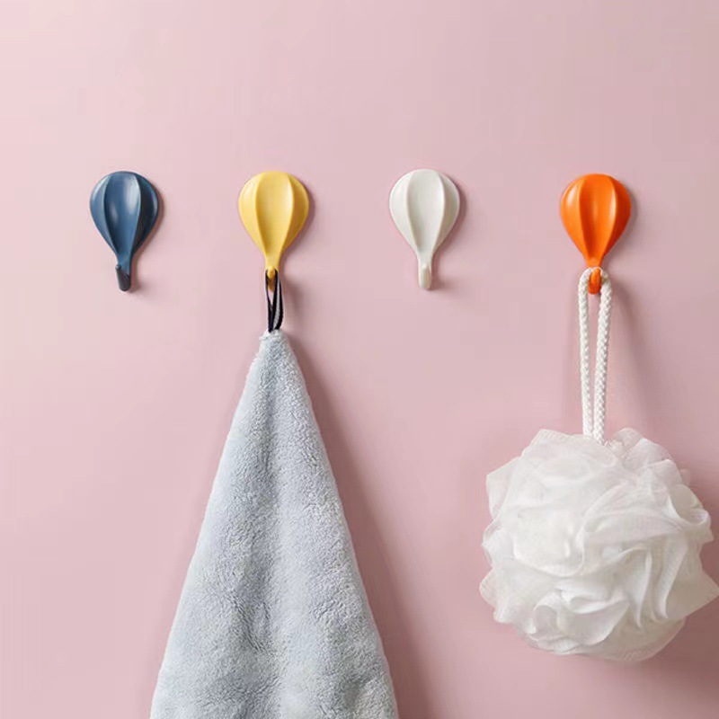 Creative Hot Air Balloon Hook Seamless Sticky Hook Household Cute Hanging Bag Hanging Hood Hanging Punch-free Wall Strong Adhesive