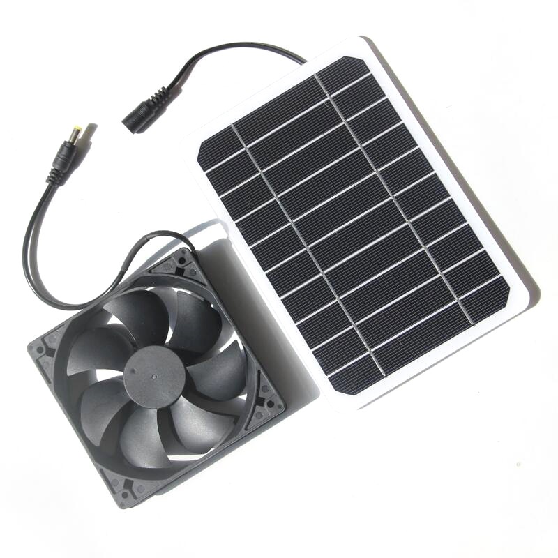 Pet Solar Panel Fan Chicken Dog Cat Airflow Exhaust Fan Solar Powered Ventilator Eco-Friendly Renewable Energy Device