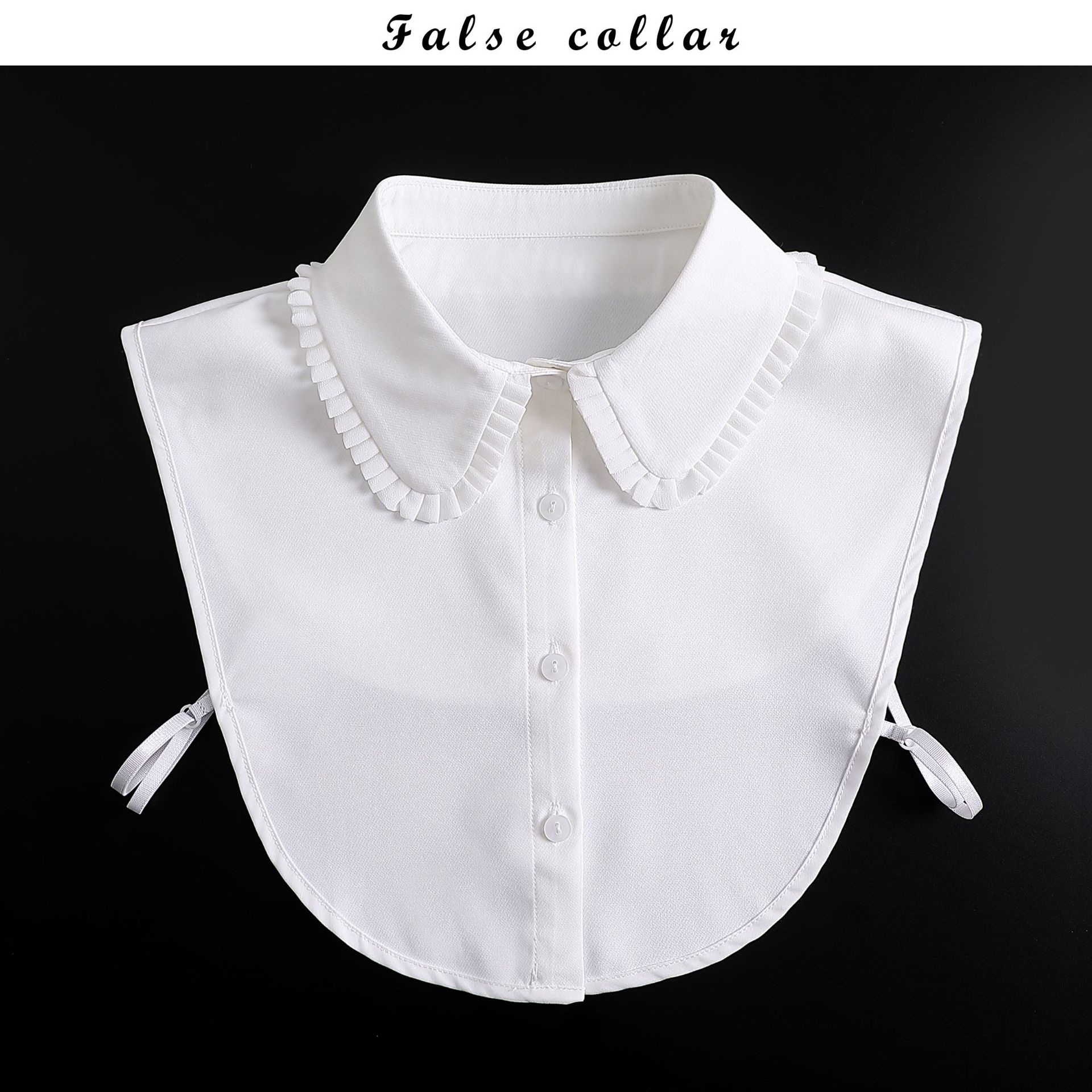 White Chiffon Shirt Women's Ear-rimmed Collar Mesh Shirt Professional Fairy Top Super Fairy and Foreign-style