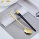 Alloy chopsticks golden spoon