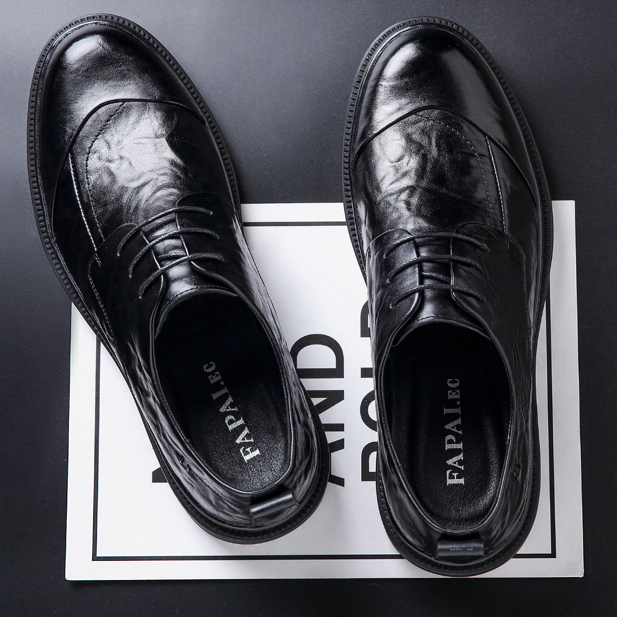 2025 New Leather Shoes Men's Leather Top Layer Cowhide Men's Leather Shoes Business Dress Interior Heightening Derby Shoes Wedding