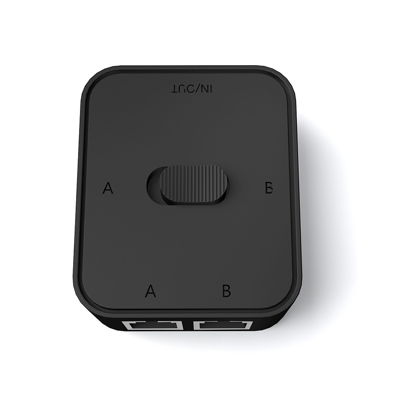 Gigabit network switcher RJ45 power-free network cable sharing device passive internal and external network switching black and white random sending