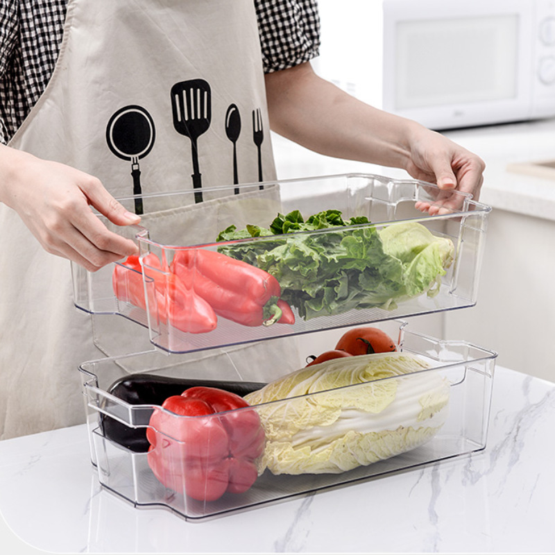 Drawer refrigerator storage box wholesale dumpling box frozen with drain kitchen partition fresh egg box manufacturers