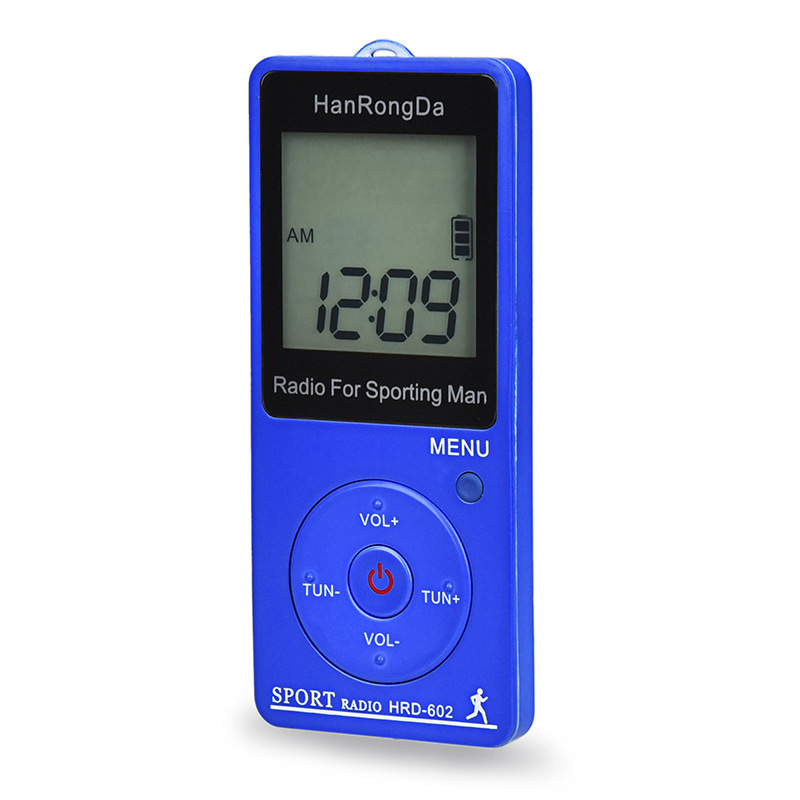 HRD-602 portable mini FM/AM FM digital sports radio pedometer charging receiving meeting