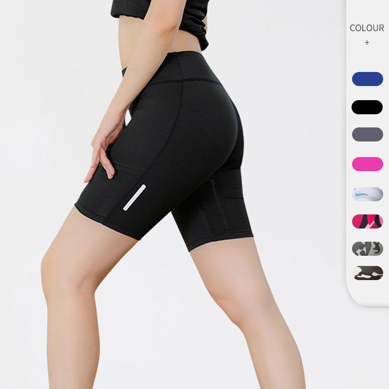 Cross-border Amazon Women's Fitness Yoga Shorts Night Running Quick-drying Tight Shorts 2045