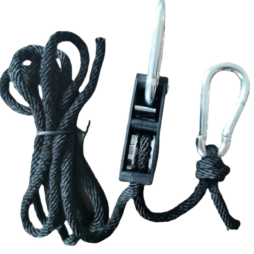 1/4 "lifting lanyard metal pulley LED lighting accessories rope tightener plant growth tent hanging rope mountaineering buckle