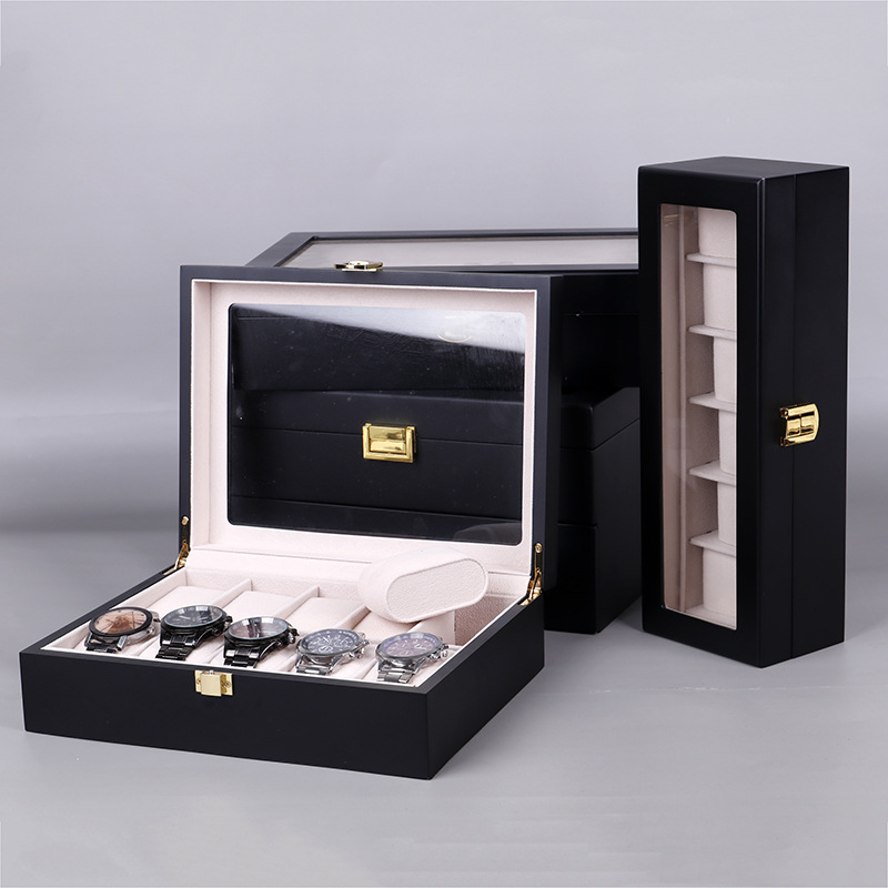 Tanyun Zhiyuan black matte paint 610120 watch box wholesale jewelry storage display box