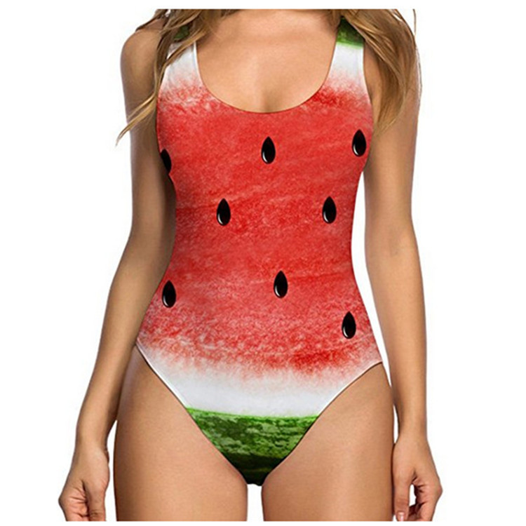 Yilin 2023 New Bikini European and American Single Sexy Skin One-Piece Printed Swimsuit Bikini