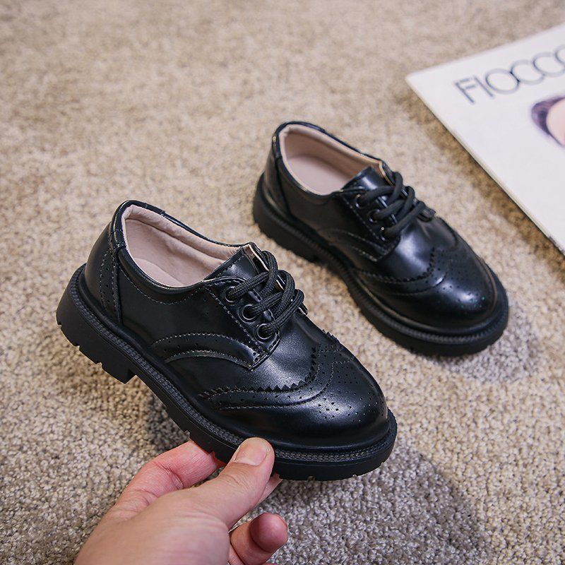 2023 children's shoes Boys' leather shoes girls' leather shoes campus middle and big children non-slip British style summer breathable Spring