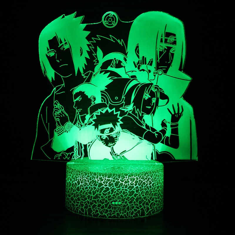Cross-Border dedicated to Naruto Naruto Bosasuke 3d night light modeling light LED visual stereo light USB table lamp