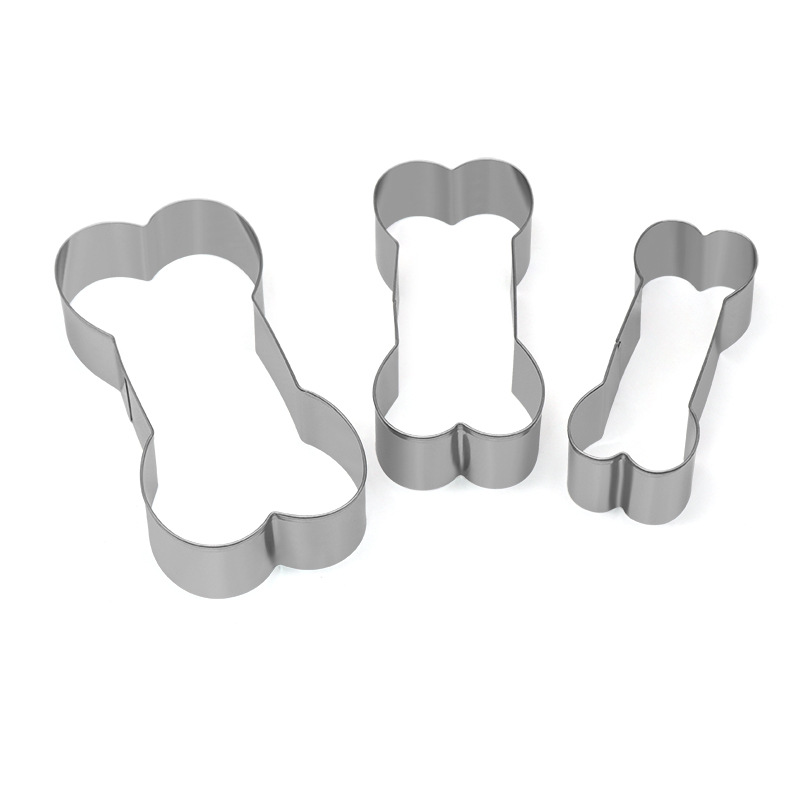 Spot Stainless Steel Bone Cake Mold 3 Piece Set Cookie Cake Mold DIY Baking Tools Cake Cookie Mold Set
