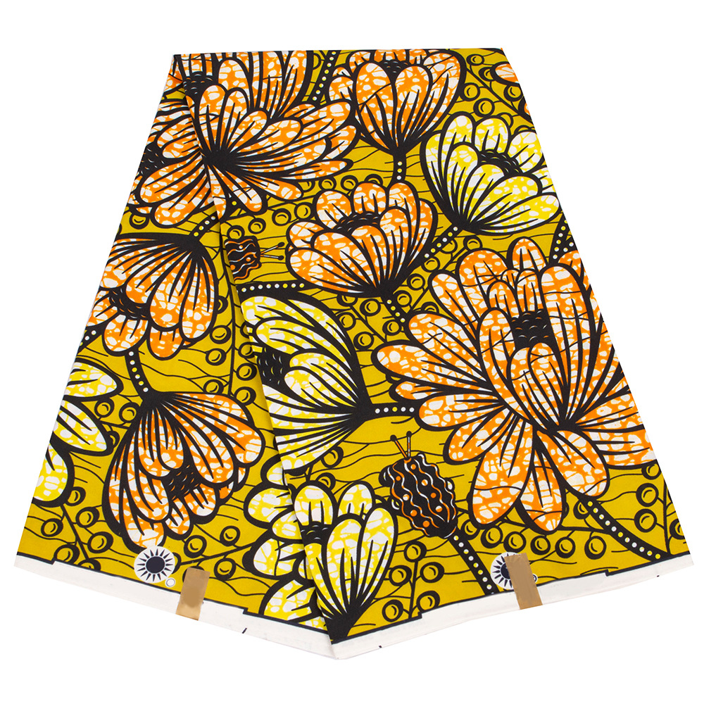 1 piece on behalf of African ethnic batik printing fabric double-sided penetration printing polyester African batik cloth FP6475