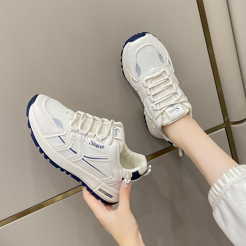 ins Korean Style Thick-soled Torre Shoes 2023 Autumn New Breathable Student Sports Shoes Increased Casual Street 5088