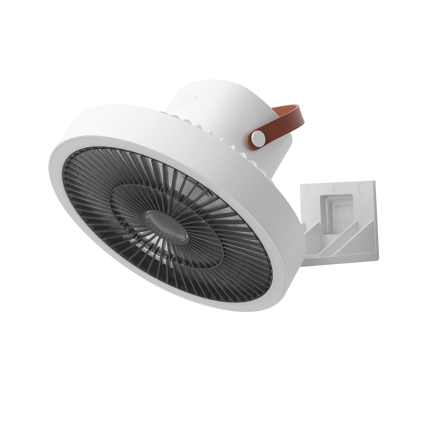 New wall-mounted multi-functional portable with light shaking head Power Bank small fan mini desktop home fan