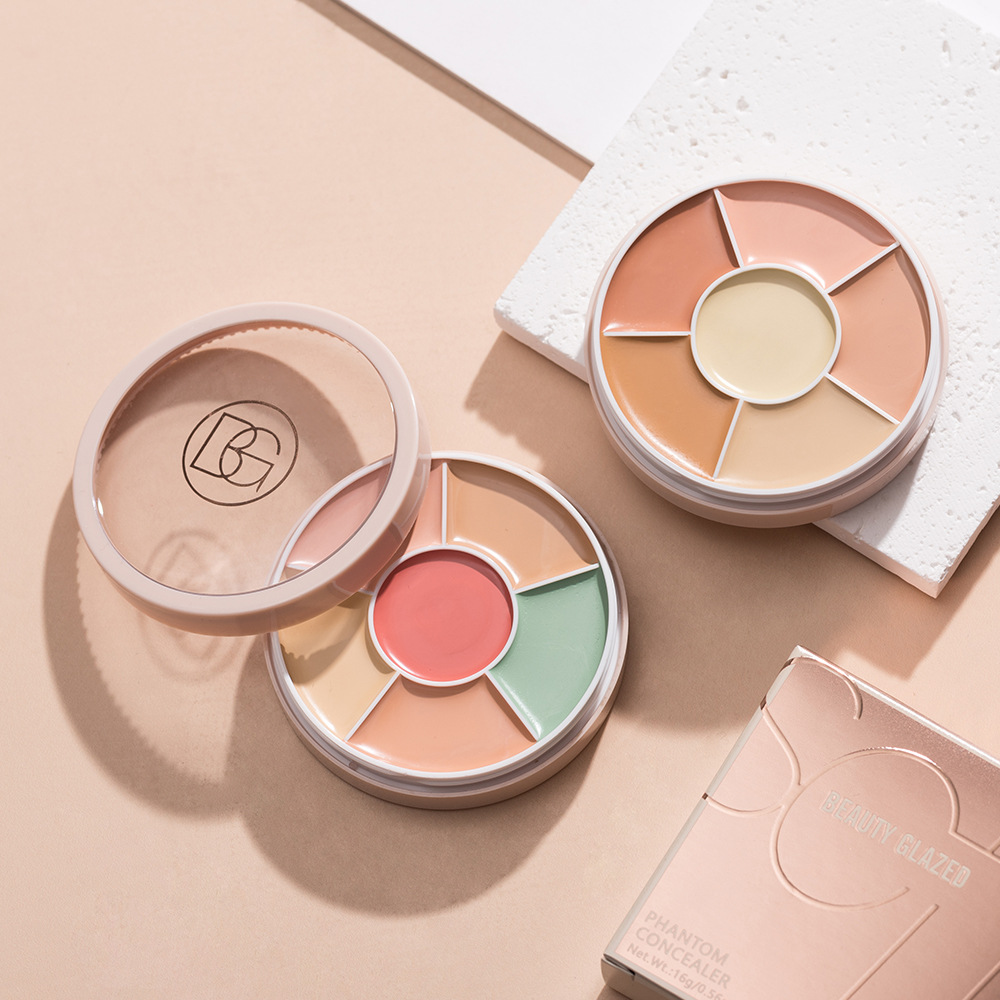 BEAUTY GLAZED 6 color concealer concealer plate cover dark circles acne marks que face spot repair