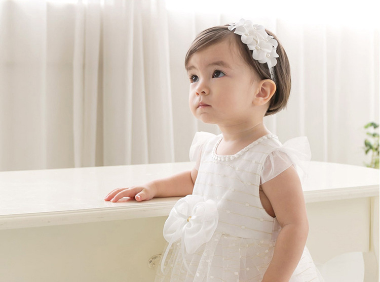 Korean Style Headwear Baby Hair Band Pearl Flower Children's Hair Accessories Princess Headwear Baby Girl Headband Hundred Days Photography