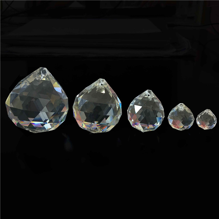 Crystal lighting ball 15.20.30.40.50.60.70.80.100mm bead string pendant K9 hanging hole ball